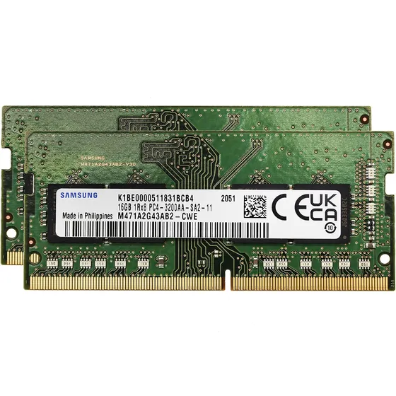 Memória Ram Samsung, Sodimm, 2x16 Gb, Ddr4, 3200 Mhz, 260 Pi