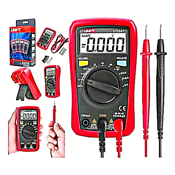 Uni-t® [ut33a+] Tester Multímetro Voltimetro Amperímetro 10a