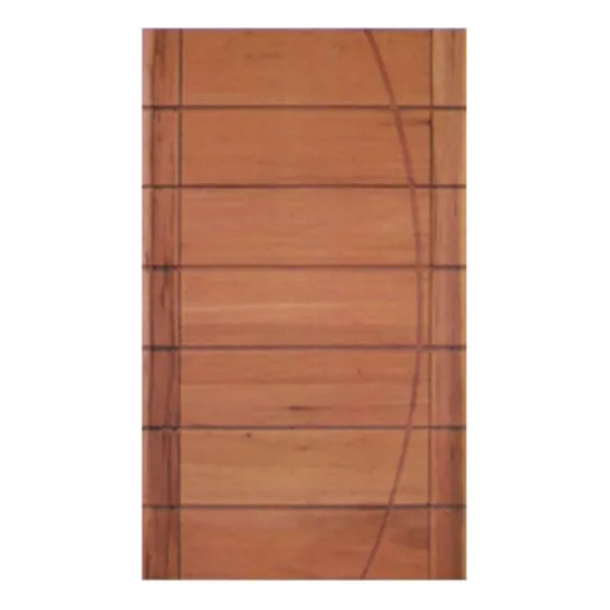 Porta De Madeira Bbb-r Friso Arco 100x210 Maciça Cedro Arana