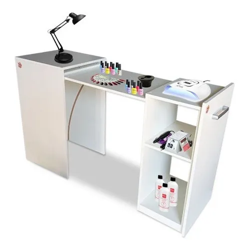 Mesa Pc Escritorio Extensible Notebook Plegable Color Blanco