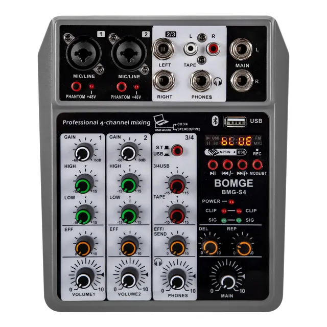 Bomge S4 Consola Mezclador Profesional De 6 Canales Bt Usb