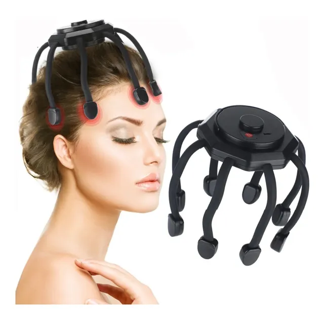 Masajeador De Cabeza Pulpo Anti Estress Recargable Vibrador