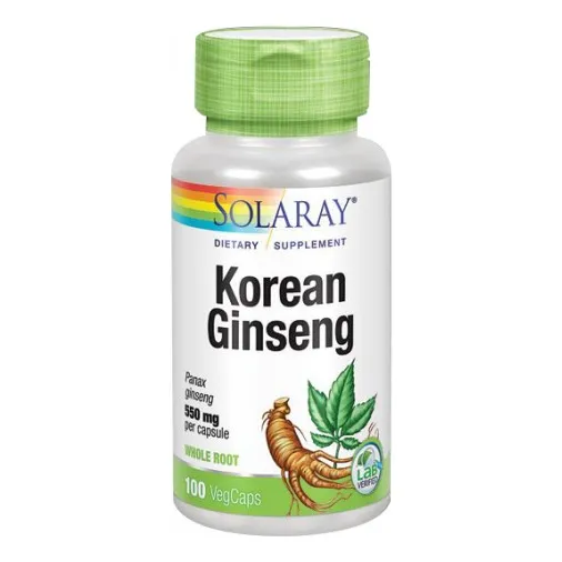 Suplemento Solaray Korean Ginseng 100 Cápsulas