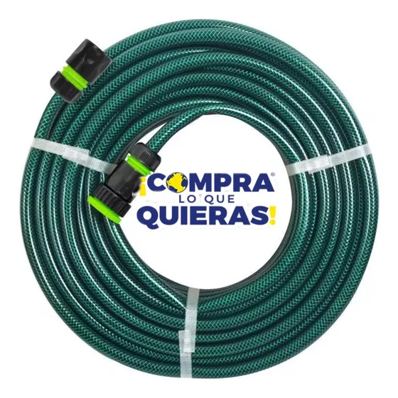 Manguera Jardín Pvc 50 Metros 3/4 Más Kit
