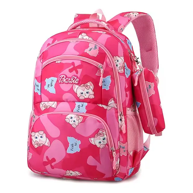 Bolso Escolar De Gran Capacidad + Cartuchera Para Niña
