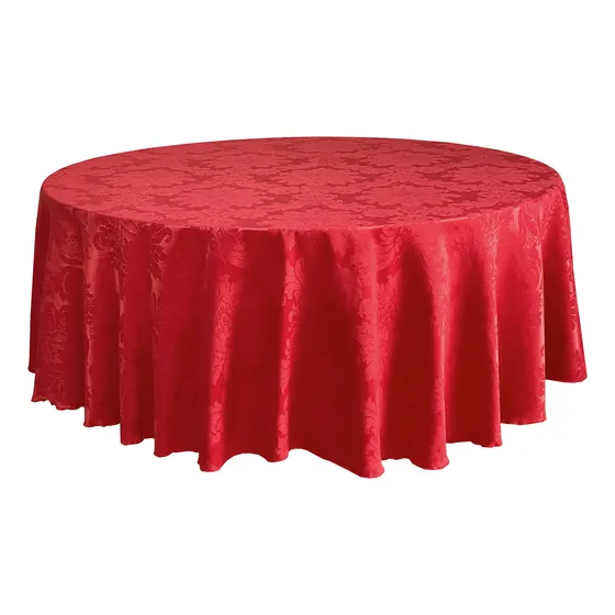 Toalha De Mesa Redonda 2,80 Vermelha Natal Natalina - 1 Pça