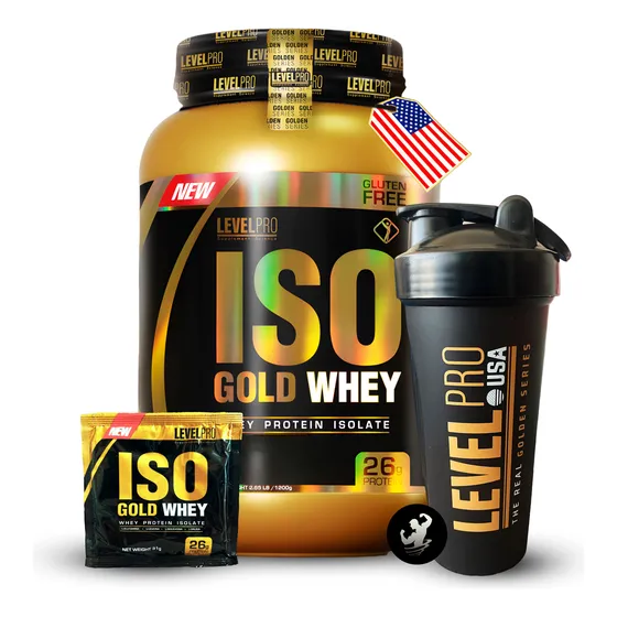 Iso Whey Gold 1.1 Kg Level Pro, Proteína 100% Aislada