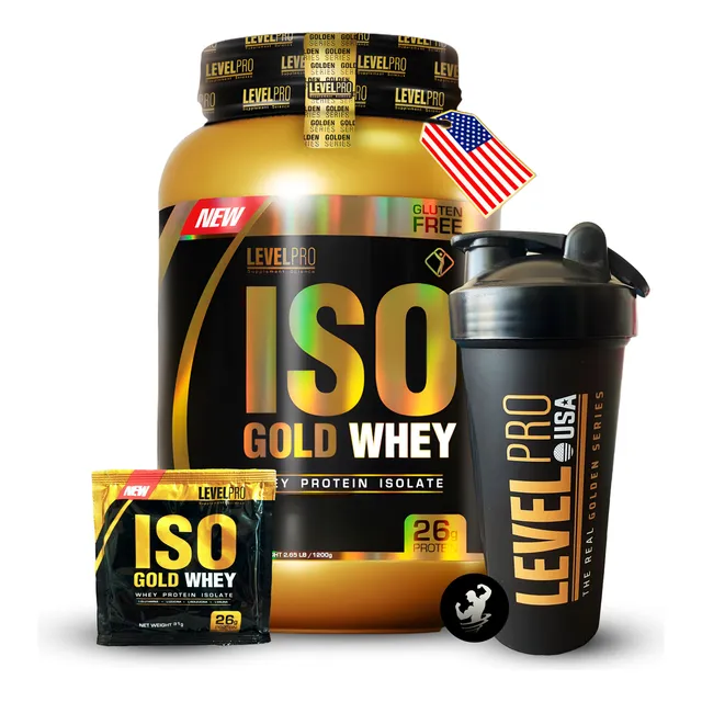 Iso Whey Gold 1.1 Kg Level Pro, Proteína 100% Aislada