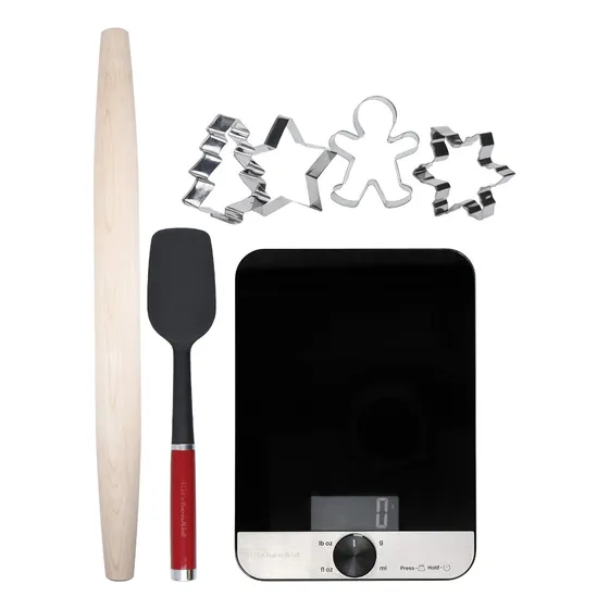 Set De Horneado Balanza Rodillo Moldes Espátula Kitchenaid