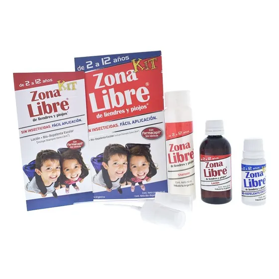 Piojicidas Zona Libre Kit Elimina Y Repele