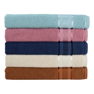 Toalha De Rosto Grossa Kit C/ 05 Pçs 45x80cm 140g+brinde Cor Sortido Toalha De Rosto Grossa Kit C/ 05 Pçs 45x80cm 140g+brinde Cor Sortido