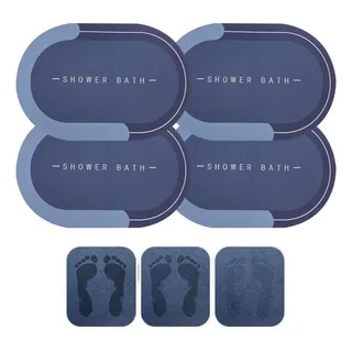 Kit 4 Tapete Banheiro Antiderrapante Absorvente Magico 40x60 Kit 4 Tapete Banheiro Antiderrapante Absorvente Magico 40x60