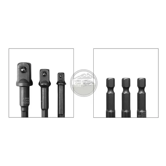 Adaptadores De Dados A Taladro 1/2, 1/4 Y 3/8 Tooltech