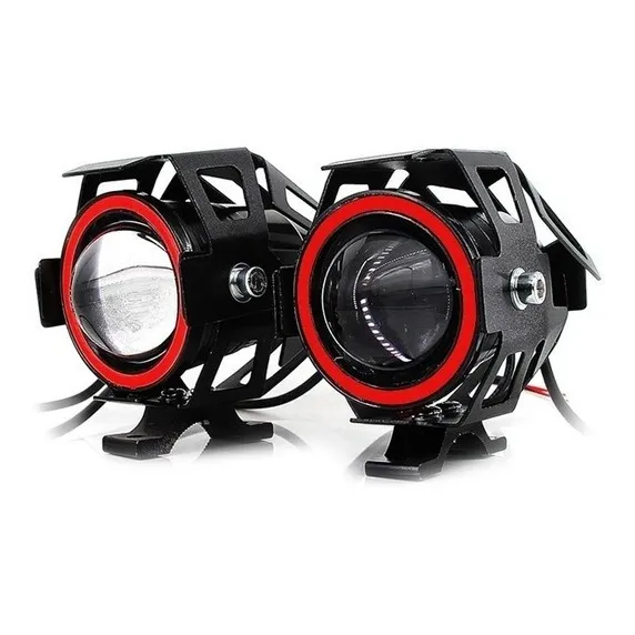 Kit Foco Led Ojo De Ángel Para Moto Parrilla Auto Luz Nebli 