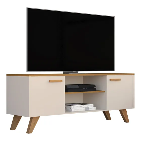 Rack De Tv Para Sala Moderno Com Prateleiras Estante Rebeca