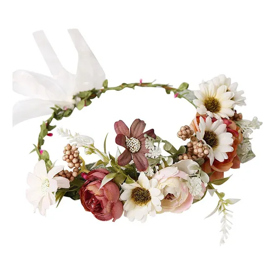 Diademas Florales Para El Pelo Con Corona Flores Nupciales