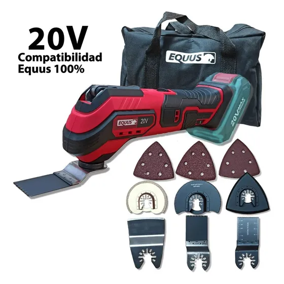 Sierra Multifunción Oscilante Equus 20v Color Rojo Frecuencia 0