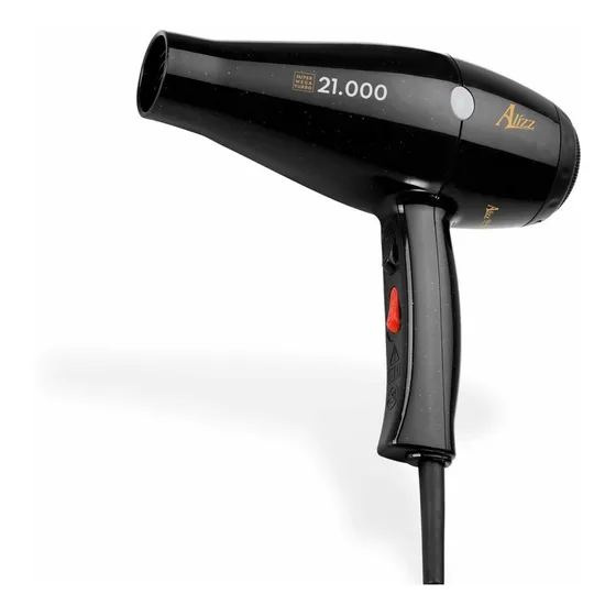 Secador de cabello Alizz Super Mega Turbo 21000 negro mate 110V