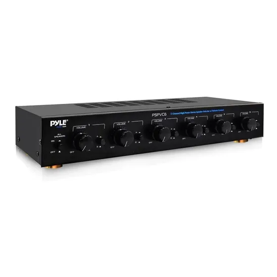 Pyle Pspvc6 Interruptor Altavoz 6 Zona Control Volumen