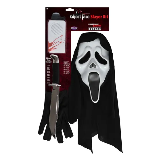 Kit Asesino Ghost Face Scream Original Cuchillo Cambiadorvoz