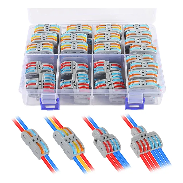 Kit De 65 Conectores Empalme/crimpado Rápido De Palanca