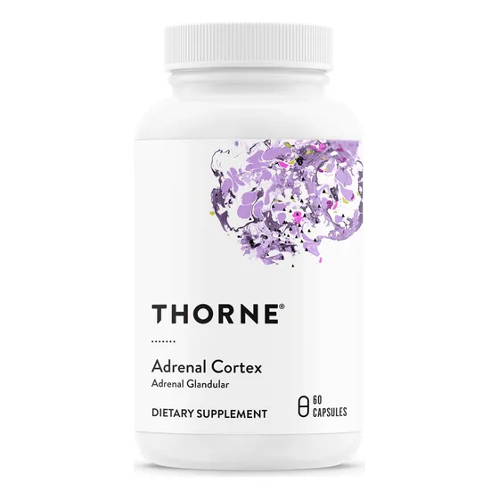Thorne Suplemento De Corteza Suprarrenal, 50 Mg Por Cápsula, 60 Cápsulas Para 2 Meses