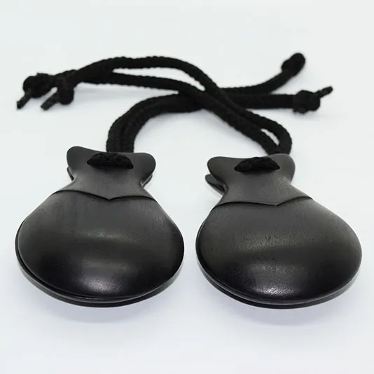Castañuelas Españolas De Madera Ebanizada