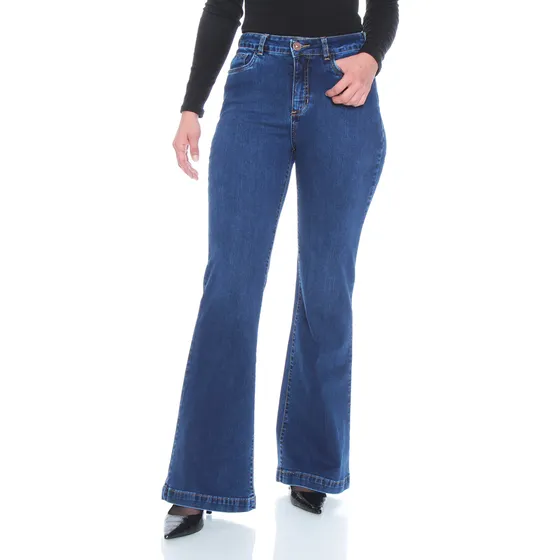 Jeans Wados Flare Tiro Alto Push Up