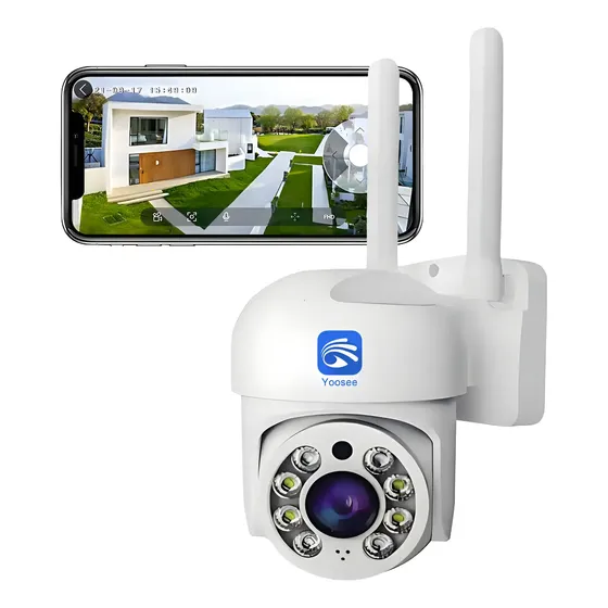 Cámara de Seguridad Domo Bazuca PTZ Wi-Fi 2MP Full HD Para Exterior Con Visión Nocturna a Color y Alarma
