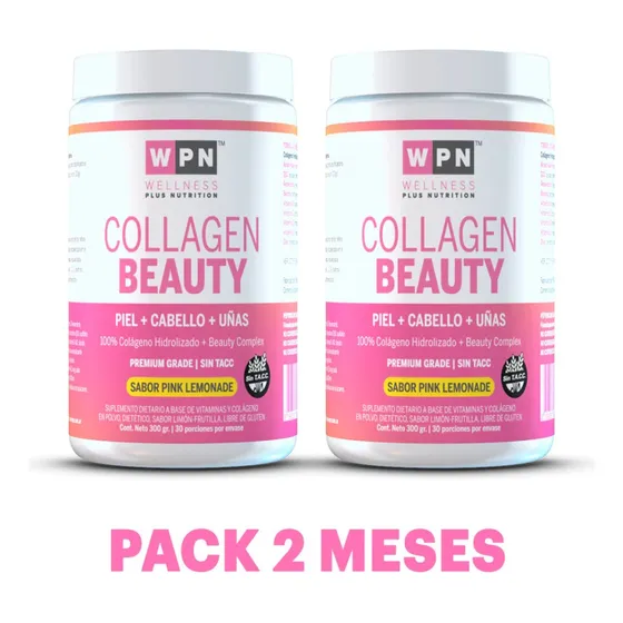 Wpn Collagen Beauty Sabor Pink Lemonade 300g Pack 2 Meses