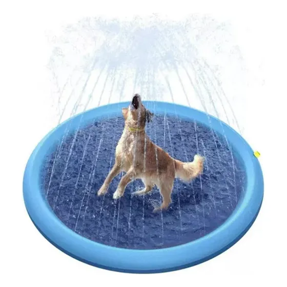 Alfombrilla Inflable For Piscina For Perros, Rociador De