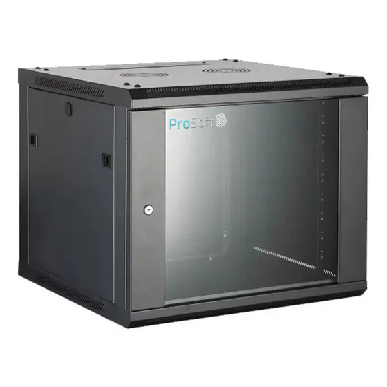 Rack Mural 12 Unidades 19 Pulgadas 450mm Prof Server Prosoft 12U600450 Color Negro