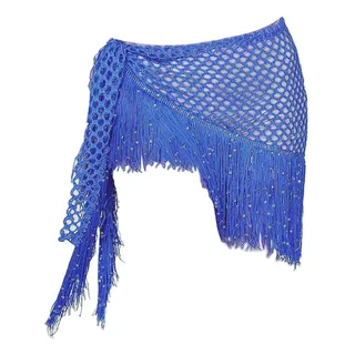 Mujeres Malla Colgante Danza Del Vientre Hip Falda Azul Real Mujeres Malla Colgante Danza Del Vientre Hip Falda Azul Real