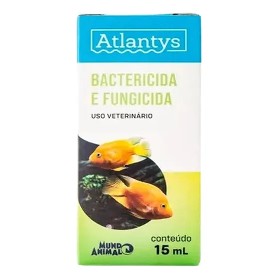 Atlantys Bactericida E Fungicida 15ml Tratamento Para Peixes