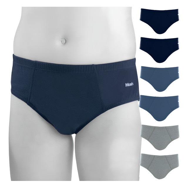 Kit 6 Cuecas Infantil Slip Algodão Respirável Meninos Mash Kit 6 Cuecas Infantil Slip Algodão Respirável Meninos Mash