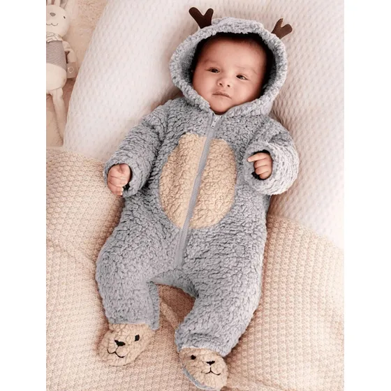 Pijama De Felpa Con Capucha