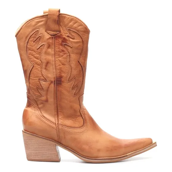 Bota Texana 100% Cuero - Marca: Patzú. Modelo: Montana 47002