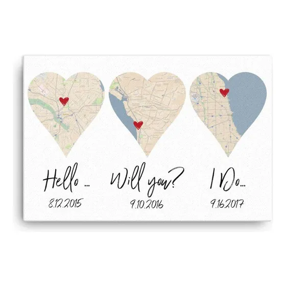 Avalza Hola Will You I Do Our Story Mapa Aniversario Para