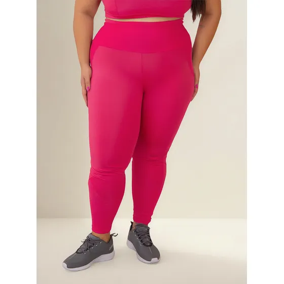 Calça Legging Tule Plus Size Academia 11194