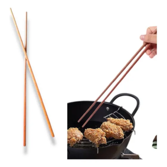 Palos Chinos De Cocina Extra Largos De Madera 42cm