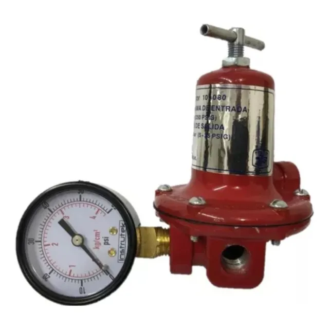 Regulador De Gas Alta Presión Con Manómetro Cms Mod. 10- 080
