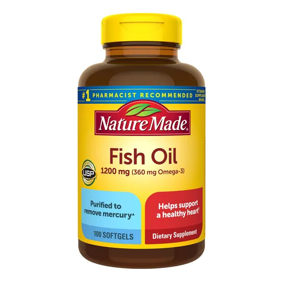 Suplementos De Aceite De Pescado Nature Made 1200 Mg 100 Cáp