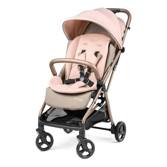 Coche Bebé Peg Perego Selfie Plus Liviano Cierre Automático Color Mon Amour Chasis Dorado