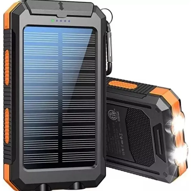 Power Bank Solar Cargador Con Linterna Led Solar  20,000mah