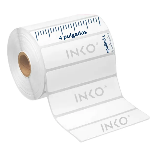 5 Rollos Etiqueta Térmica 4x1 102x25 Mm 2500 Etq Cod Barras Color Blanco