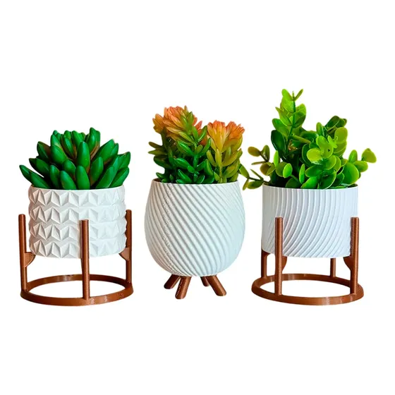 Kit Vasos Cachepot Minimalista Sala Decoração Plantinhas