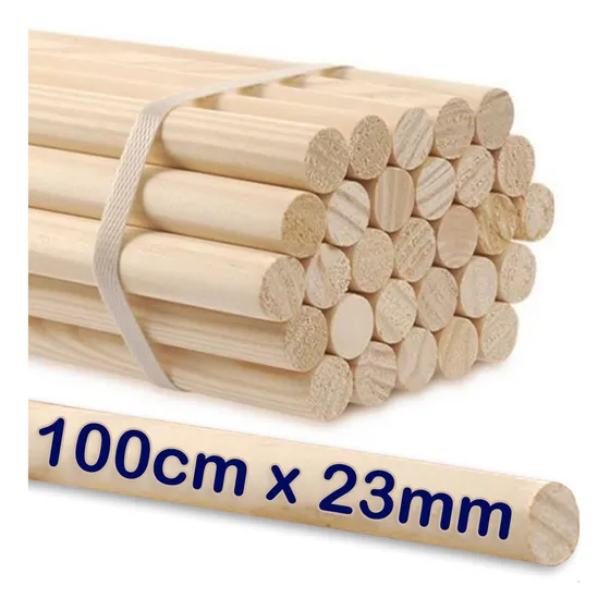 Poleiro Bastão De Madeira Pinus 100cm X 23mm