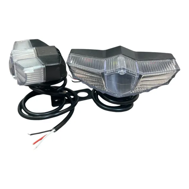 Luz Faro Para Motos Tipo Escudo 11 Led Blanca Drl Azul/rojo