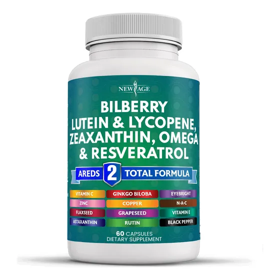 Nuevo Age Salud Ocular Vitaminas Con Bilberry 6000mg 3xrrm