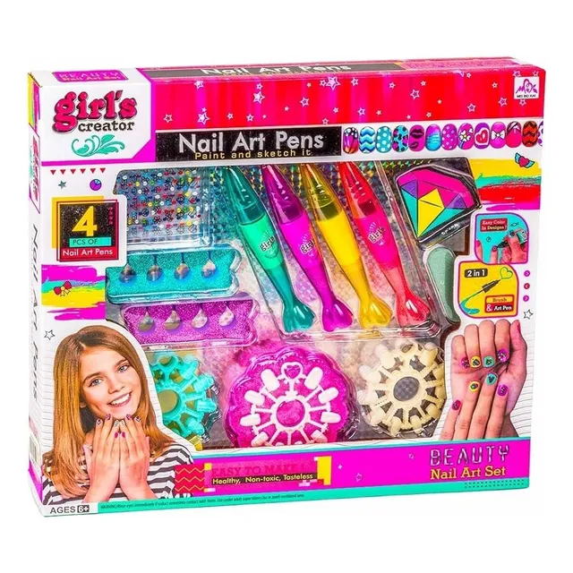 Juguete De Bolígrafo De Pintar Uñas Para Niñas Multicolor